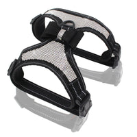 HKM-777683 Reflective Rhinestone Pet Chest Strap - Mesh Cloth & City Super Fiber Material