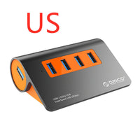HKM-777683 USB 3.1 Laptop Hub with Power Supply and Indicator Light in Dark Gray & Orange