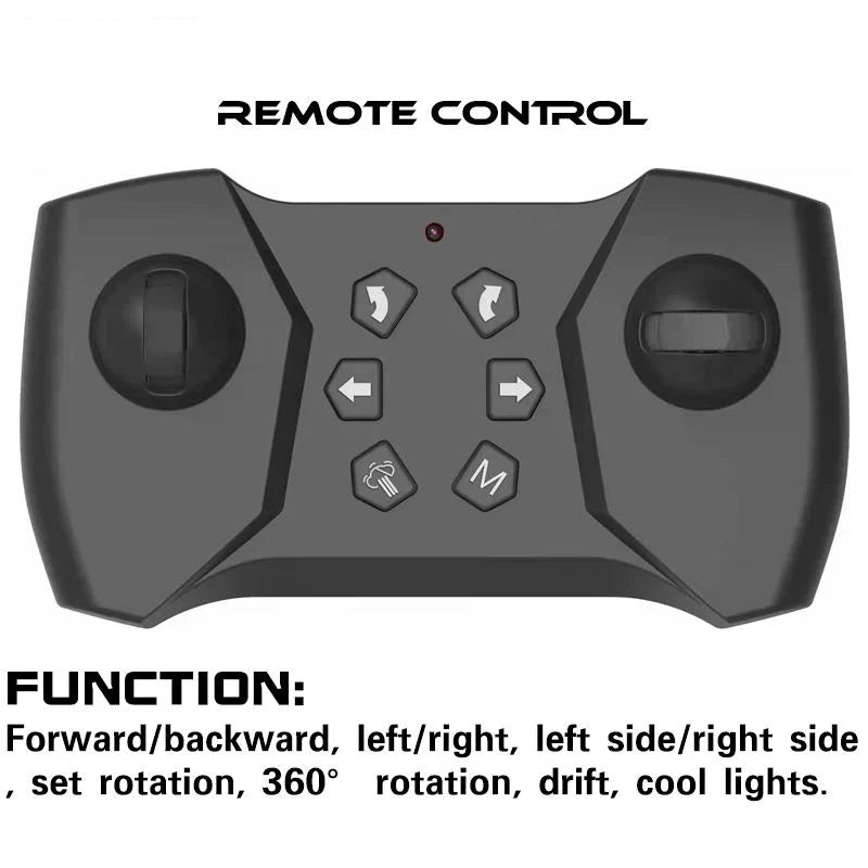 HKM-777747 Dual-Side Spray RC Stunt Car - 360° Rotating Remote Control Truck for Kids 5+