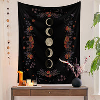 HKM-777875 European Retro Mushroom Plant Tapestry - Plush Fabric Wall Hanging Decoration in Various Sizes