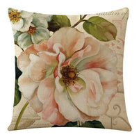 HKM-777875 Ocean Series Flax Pillow Cover - Landscape Design, Cotton and Linen, Size 45*45