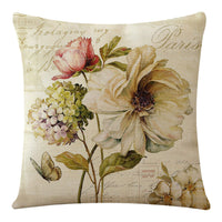 HKM-777875 Ocean Series Flax Pillow Cover - Landscape Design, Cotton and Linen, Size 45*45