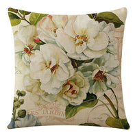 HKM-777875 Ocean Series Flax Pillow Cover - Landscape Design, Cotton and Linen, Size 45*45