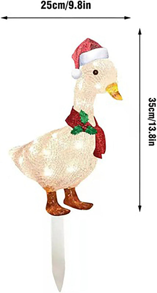 HKM-777939 Outdoor Duck Scarf Lighting Ground Decoration - Iron and Acrylic Options Available