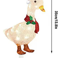 HKM-777939 Outdoor Duck Scarf Lighting Ground Decoration - Iron and Acrylic Options Available