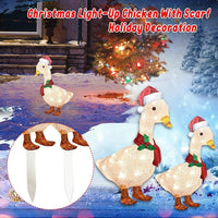 HKM-777939 Outdoor Duck Scarf Lighting Ground Decoration - Iron and Acrylic Options Available