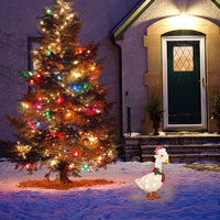 HKM-777939 Outdoor Duck Scarf Lighting Ground Decoration - Iron and Acrylic Options Available