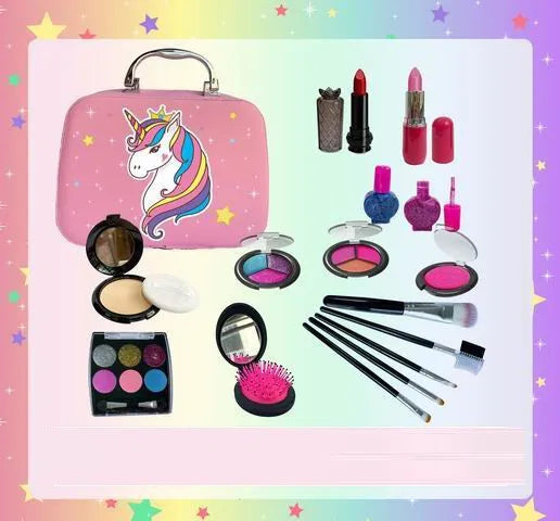 HKM-778003 Kids Unicorn Makeup Set | Educational Role Play Cosmetic Toy for Ages 2-13