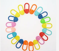 HKM-778003 Mixed Color Plastic Knitting Markers - 23MM Positioning Buckles, 1000 Pack