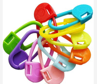 HKM-778003 Mixed Color Plastic Knitting Markers - 23MM Positioning Buckles, 1000 Pack