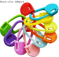 HKM-778003 Mixed Color Plastic Knitting Markers - 23MM Positioning Buckles, 1000 Pack