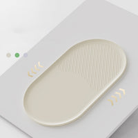 HKM-778003 Stainless Steel Cat Food Bowl with Silicone Waterproof Non-Slip Mat
