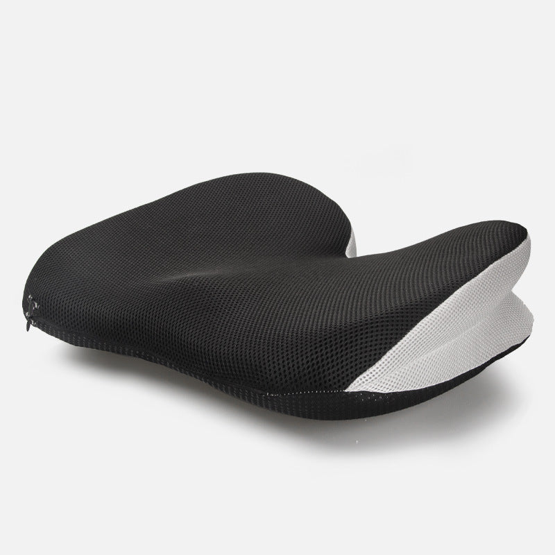 HKM-778131 Memory Foam Office Car Cushion - Black Mesh Fabric, Non-Slip Design, 46x37x13cm