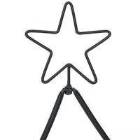 HKM-778131 Minimalist Black Metal Christmas Tree with Stand - 90 cm Height for Indoor & Sheltered Outdoor Use