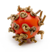 HKM-778259 Interactive Plastic Chewing Ball for Parrots with Leather Rope
