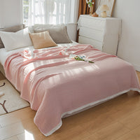 HKM-778323 Four-Layer Solid Color Pure Cotton Towel Blanket in Two Sizes, Japanese Style