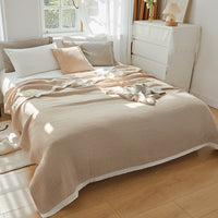 HKM-778323 Four-Layer Solid Color Pure Cotton Towel Blanket in Two Sizes, Japanese Style