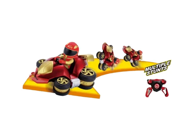 HKM-778323 Remote Control 360 Degree Rotation Stunt Car with Seven Wheels, 1/18 Scale, 2.4G Wireless, Ideal for Kids 5+