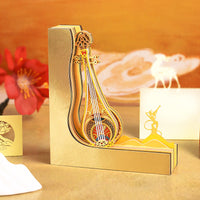 HKM-778323 Three-Dimensional Gold Piano Paper Sculpture Sticky Notes Notepad