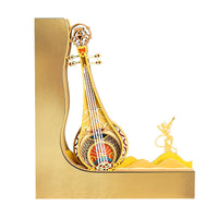 HKM-778323 Three-Dimensional Gold Piano Paper Sculpture Sticky Notes Notepad