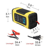HKM-778515 12V Fully Automatic Intelligent Battery Charger for 12AH-100AH Lead-Acid Batteries