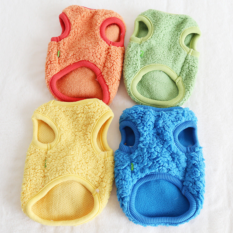 HKM-778579 Dinosaur Print Thermal Vest for Pets - Cozy Fleece Clothing