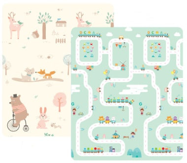 HKM-778707 Foldable 1CM Thick Cartoon XPE Anti-Skid Baby Play Mat - Water-Resistant & Easy to Clean