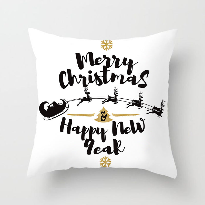 HKM-778771 Nordic Christmas Decorative Pillowcase - Soft Polyester Cover for Living Room, Bedroom, or Study