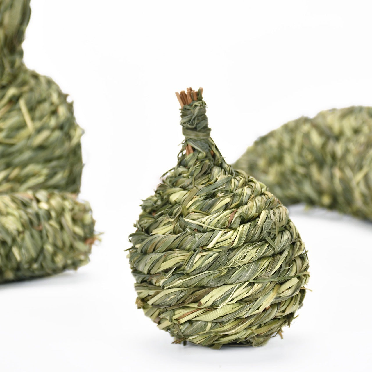 HKM-778771 Timothy Grass Pet Rabbit Chew Toys - Assorted Shapes including Eggplant, Apple, Pear, Banana, and Pineapple