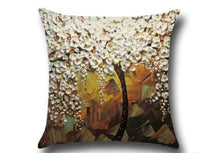HKM-779027 Three-Dimensional Oil Painting Floral Cotton Cushion Cover for Car and Home Decor