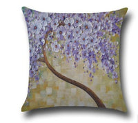 HKM-779027 Three-Dimensional Oil Painting Floral Cotton Cushion Cover for Car and Home Decor