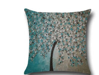 HKM-779027 Three-Dimensional Oil Painting Floral Cotton Cushion Cover for Car and Home Decor