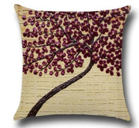 HKM-779027 Three-Dimensional Oil Painting Floral Cotton Cushion Cover for Car and Home Decor