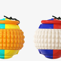 HKM-779091 New Pet Draw Rope Hand Throwing Ball ABS Grinding Teeth Resistant Chew Dog Training Ball