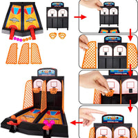 HKM-779155 Desktop Arcade Basketball Shooting Game for Kids - Mini Tabletop Basketball Fun