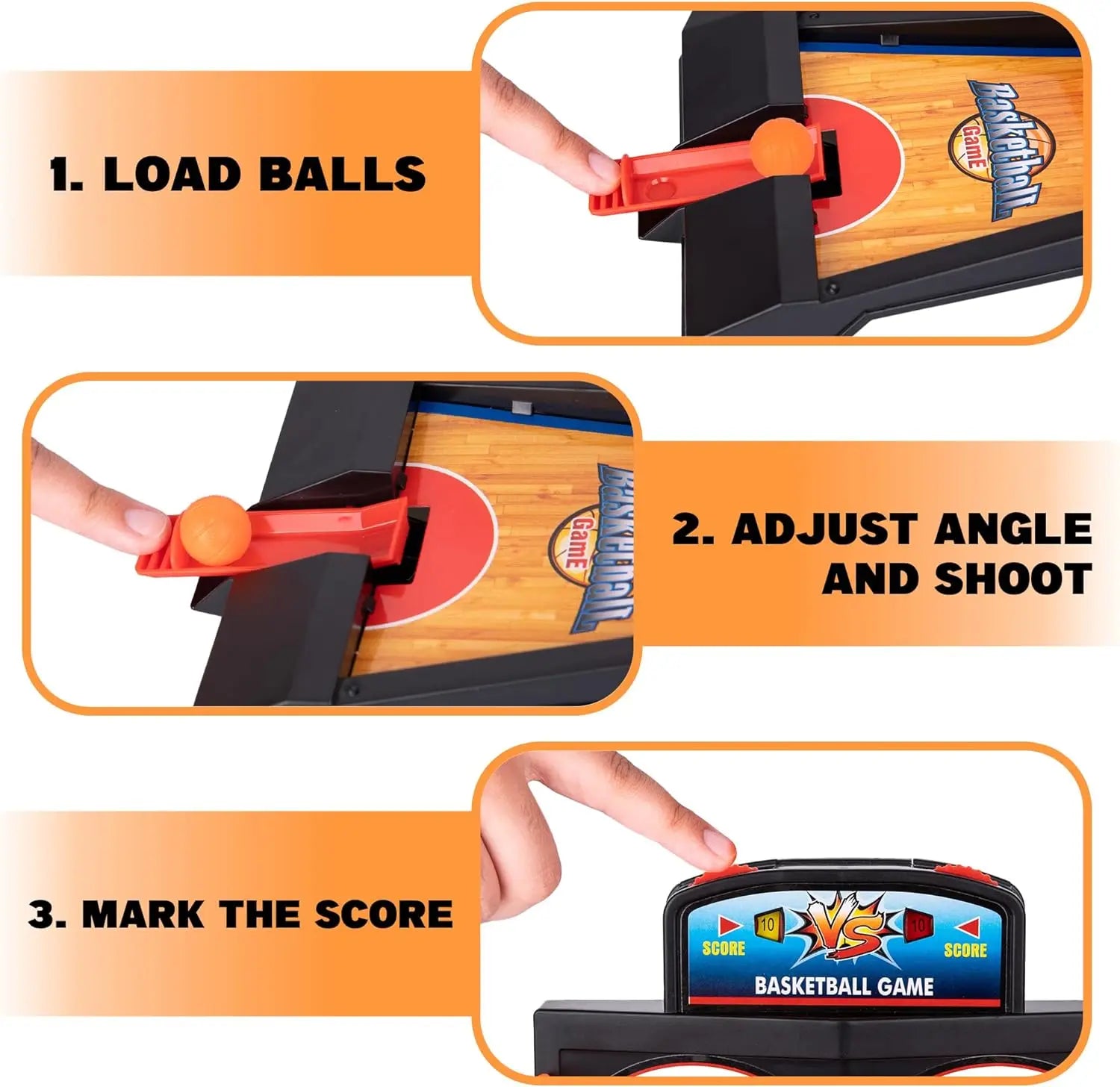 HKM-779155 Desktop Arcade Basketball Shooting Game for Kids - Mini Tabletop Basketball Fun