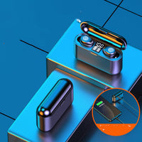 HKM-779219 F9 Touch Control TWS Bluetooth 5.1 Wireless Headset with Battery Display and Voice Control