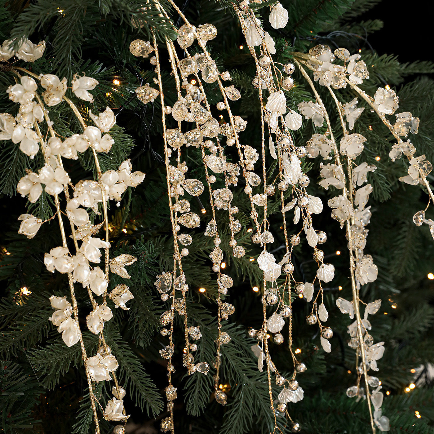 HKM-779283 Acrylic White Crystal Twig Branch Christmas Decoration - Multiple Styles Available