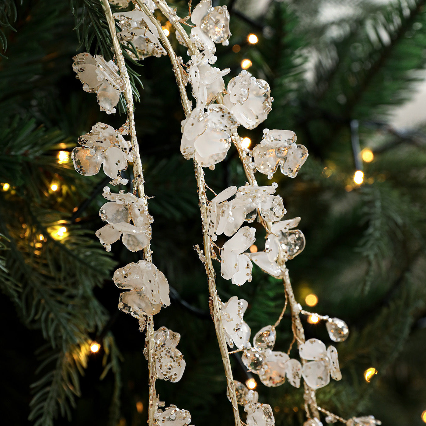 HKM-779283 Acrylic White Crystal Twig Branch Christmas Decoration - Multiple Styles Available