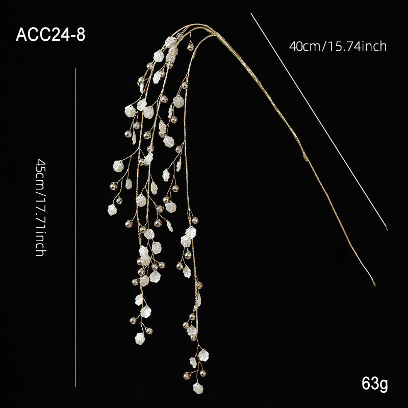 HKM-779283 Acrylic White Crystal Twig Branch Christmas Decoration - Multiple Styles Available