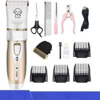 HKM-779475 Electric Pet Shaver for Cats and Dogs, Stainless Steel Ceramic Clipper with Positioning Combs and USB Charging