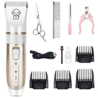 HKM-779475 Electric Pet Shaver for Cats and Dogs, Stainless Steel Ceramic Clipper with Positioning Combs and USB Charging
