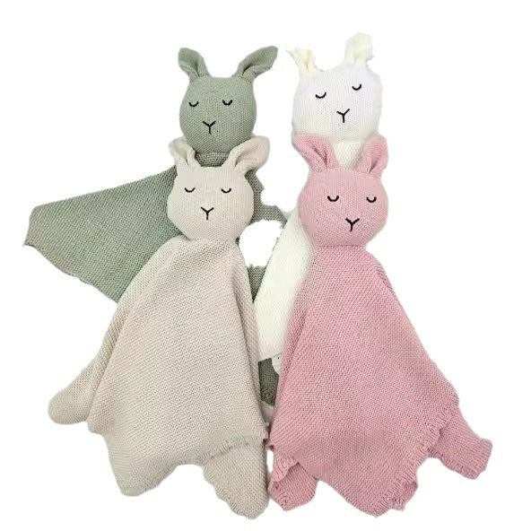 HKM-779475 Soft Cotton Cartoon Animal Soothing Blanket and Drool Towel for Kids, 40x40CM, Multiple Colors