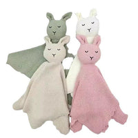 HKM-779475 Soft Cotton Cartoon Animal Soothing Blanket and Drool Towel for Kids, 40x40CM, Multiple Colors