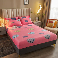 HKM-779475 Winter Warm Milk Velvet All-Inclusive Bed Sheet Set with Pillowcases - Multiple Styles and Sizes Available