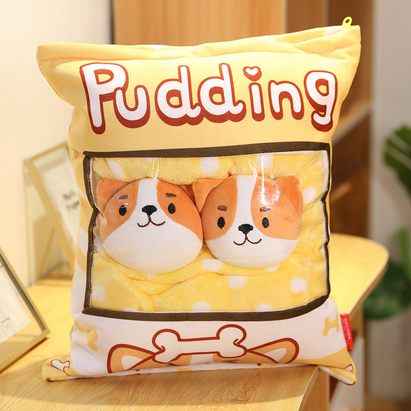 HKM-779603 Cartoon Animal Plush Pillow - Cute Rabbit, Cat, Pig, and Octopus Designs