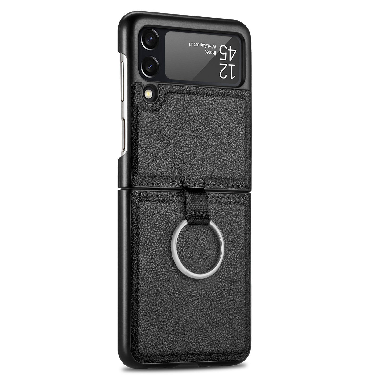 HKM-779731 Stylish PU Folding Screen Protective Case for Galaxy Z Flip3 5G and Z Flip Series