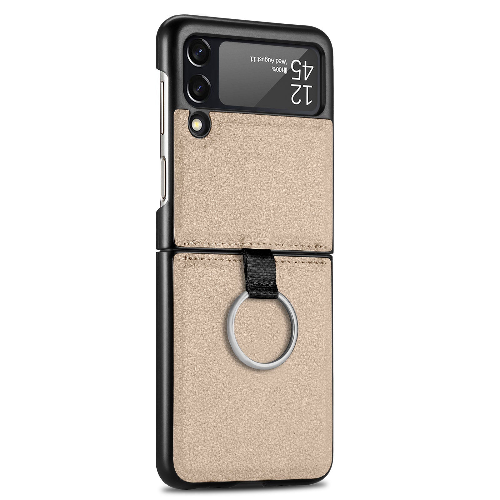 HKM-779731 Stylish PU Folding Screen Protective Case for Galaxy Z Flip3 5G and Z Flip Series