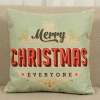 HKM-779859 Christmas Elk Decorative Pillowcase - Cotton Linen Blend, 45x45cm, Digital Print Design