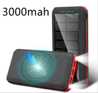 HKM-779859 Wireless Solar Charger with LED Flashlight, 3 USB Ports, for Portable Use with Apple, Xiaomi, Samsung Devices
